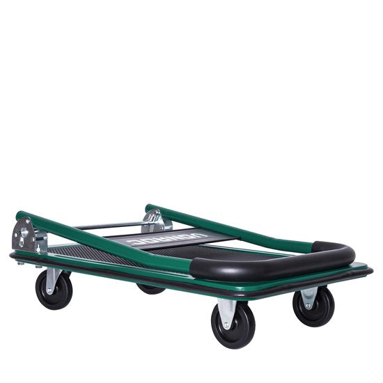 VONROC Plattformwagen - Zusammenklappbar - Max 150kg - 73x47x82 cm - Grün