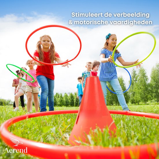 Aerend 3-in-1 Spielset für drinnen und draußen - Ringwerfen, Kegeln und Wurfsackwerfen - 26-teiliges Gartenspiel für Kinder**