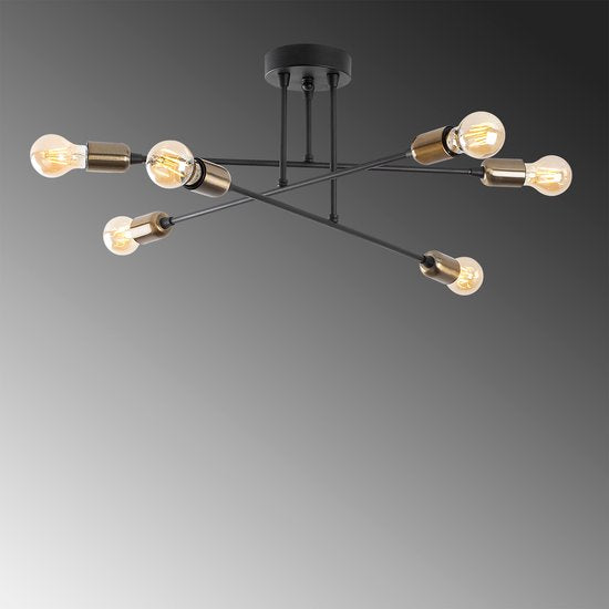 Opviq Schwarzer Kronleuchter - 1501 - 40W - Metall - 66 x 66cm - Schwarz