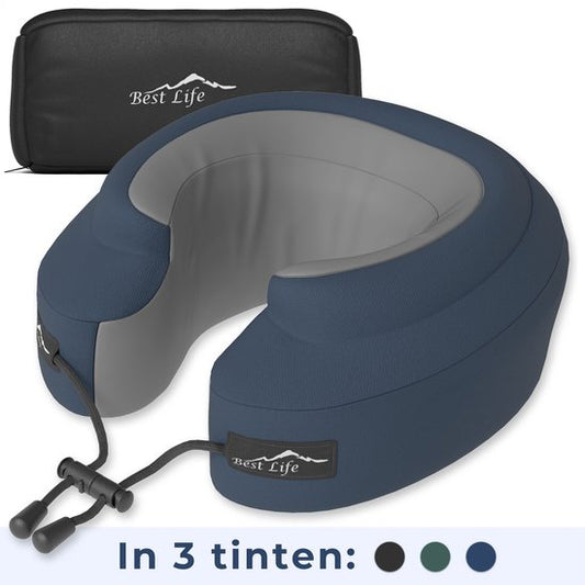 Best Life Nackenkissen Airplane - Reisekissen Auto - Memory Foam - Blau