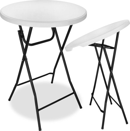 Garten - Bartable White KD - 80 x 110 cm - Weiß & Kunststoff - faltbar & stabil - für Partys & Events