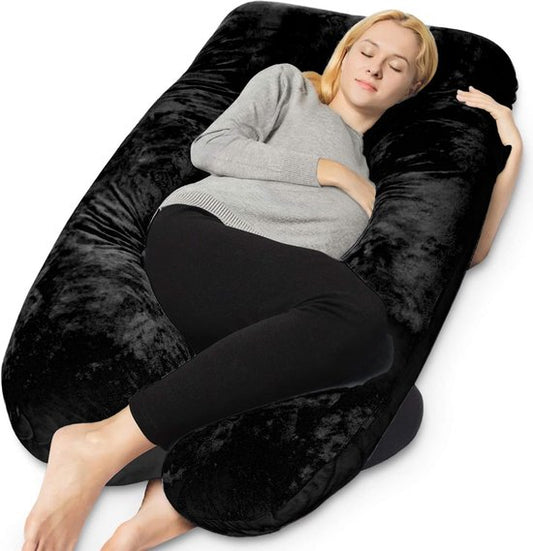 Earkings Sleeping pillow - 140x80cm - Schwarz - U-Form - Ohne Inhalt