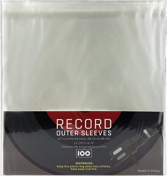 Lp-Vinyl-Schutzhüllen für 12-Zoll-Schallplatten - 100 Stück