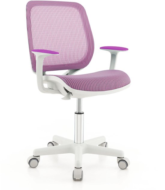 Coast Kinderschreibtischstuhl - Ergonomischer Drehstuhl mit Armlehnen und Sitzbremsrädern - Sitzhöhe 43-55 cm