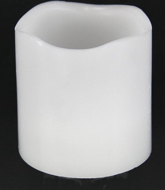 LED-Kerzen 5 x 7 cm - 4er-Set - mit Timer - Weiß