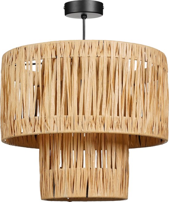 Mica Decorations Elisa Pendelleuchte - H30 x Ø35 cm - Raffia - Hellbraun
