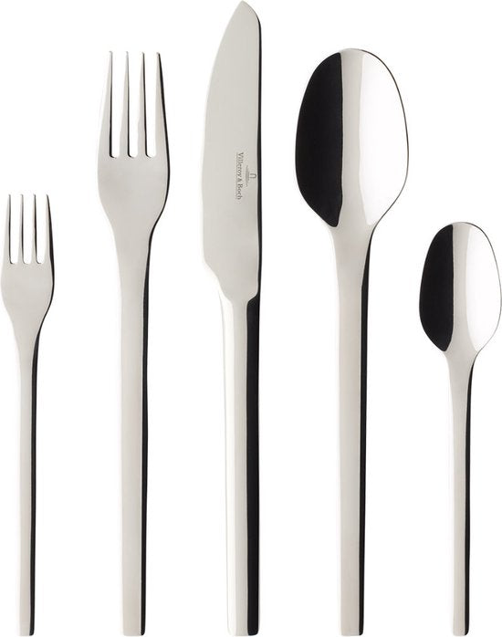 Villeroy & Boch Besteckset - 30-teilig - für 6 Personen - Silber