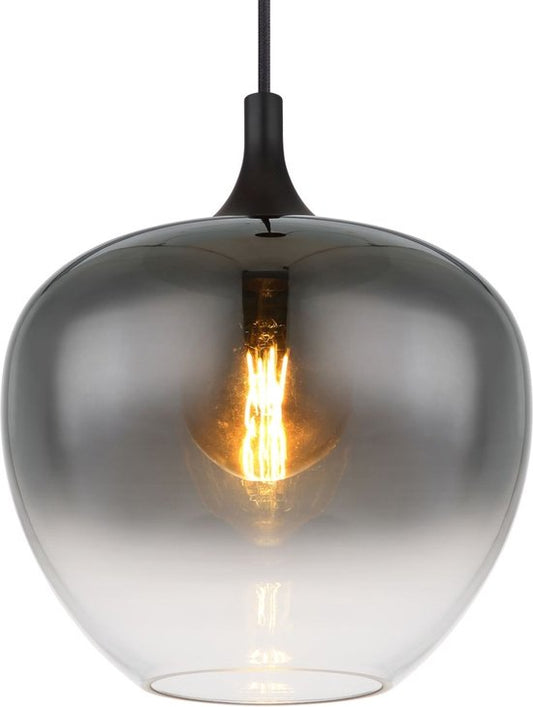 Globo Pendelleuchte Maxy - Schwarz - Rauchglas - Ø29 cm - E27-Fassung - Verstellbar & dimmbar Produktbeschreibung