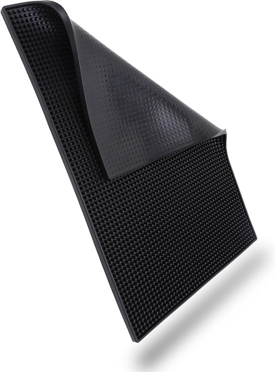 Aerend® Multifunktions-Tropfmatte 30x45 cm - Schwarze Gummi-Bar-Matte - Anti-Rutsch-Arbeitsplattenmatte für Gastgewerbe, Camper und Küche**
