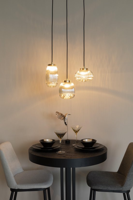 Feliz Lifestyle Robin Pendelleuchte - Gold Glas - 12x12x143cm