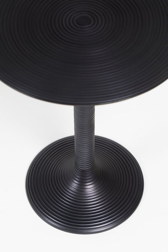 Bold Monkey Beistelltisch Hypnotising – Rund – Aluminium – 37 x 37 x 48 cm – Schwarz