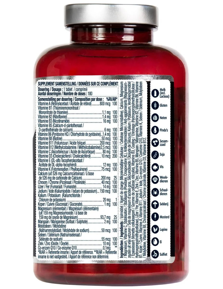Lucovitaal Multi A-Z – 2 x 180 Tabletten – Für Männer und Frauen – Mit Magnesium, Kalzium und Vitamin C