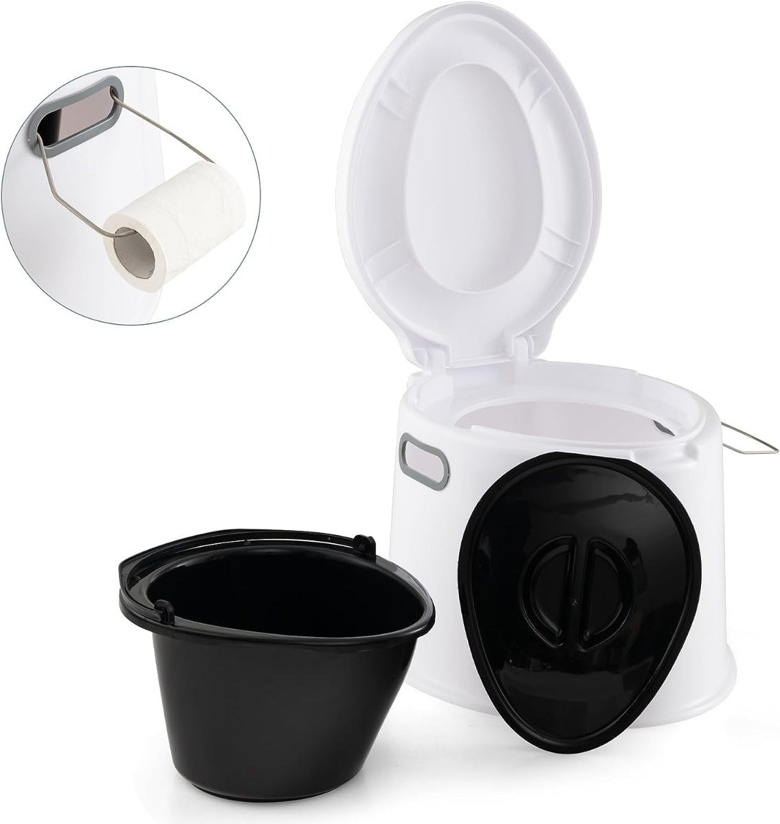 Coast Camping Toilette Tragbare Reisetoilette - Weiß