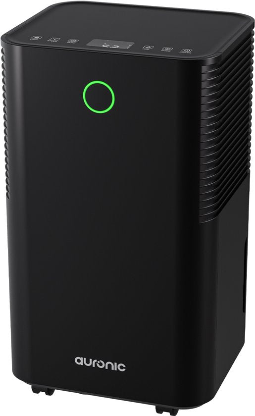 Auronic Luftentfeuchter – Compact-Serie – 10 l pro Tag – 2 l Wassertank – Wasch- und Trocknungsfunktion – Schlafzimmer, Badezimmer und Wohnzimmer – Luftentfeuchter für den Hausgebrauch – Schwarz