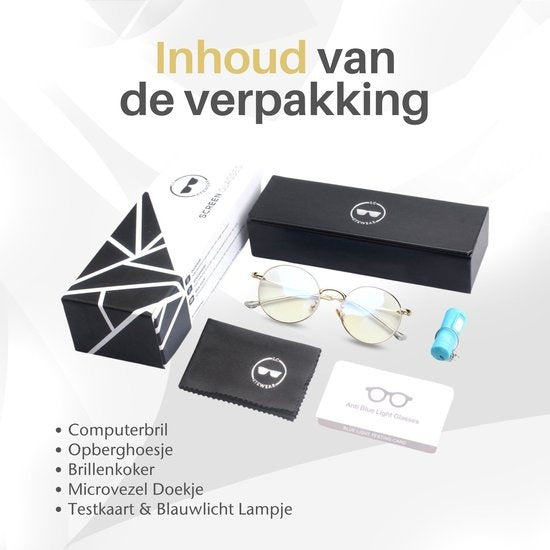 LC Eyewear Computerbrille - Blaulichtbrille - Displaybrille - Metall - Unisex - Gold