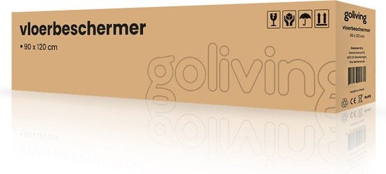 Goliving Bodenschutzmatte Bürostuhl - Bürostuhlmatte - PVC - schallabsorbierend - für harte Böden - 90 x 120 cm - Transparent