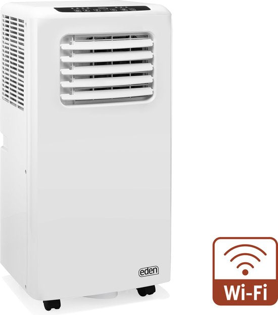 Mobile Klimaanlage – Eden ED-7016 Klimaanlage auf Rädern – Steuerbar über App und Fernbedienung – 7000 BTU – Energieeffizienzklasse A - Für Räume bis zu 60 m³ - Temperatureinstellung von 16 °C bis 31 °C - Auch als Ventilator und Luftentfeuchter einsetzbar