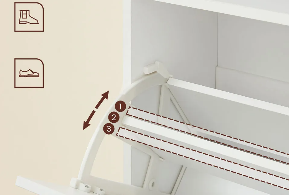 Home & Comfort Stilvoller und kompakter Schuhschrank mit 2 Schubladen