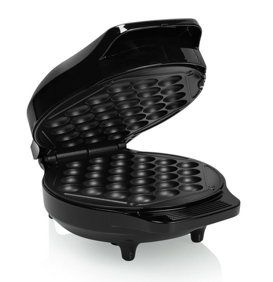 Princess Bubble-Waffeleisen – Sechseckige Bubble-Waffeln – 18 cm Backfläche – Schwarz