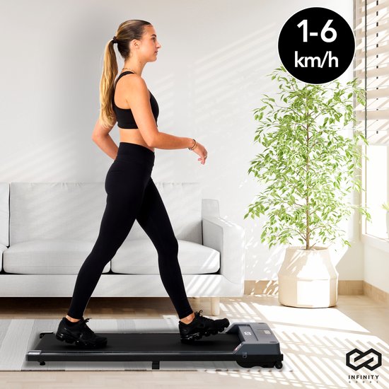 Infinity Goods - Laufband - 1-6km/h - Fernbedienung - Bluetooth - App - Anthrazit