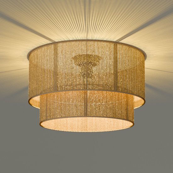 Nolt Deckenleuchte - Deckenleuchte - E27 Lampe - Ländlich - ⌀ 45cm - Jute - Braun