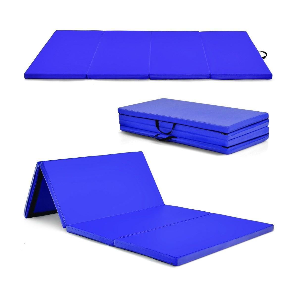 Faltbare Gymnastikmatte Coast 240 x 120 x 5 cm mit Klettverschluss und 2 Griffen