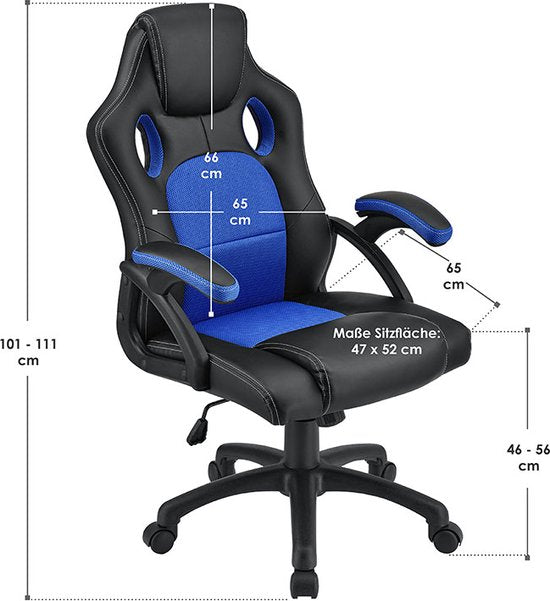 Bürostuhl / Gaming Stuhl - Montreal - Blau