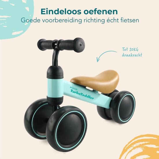 LifeGoods TurboToddler Balance Bike - Spielzeug ab 1 Jahr - Kinder Roller - Mintgrün