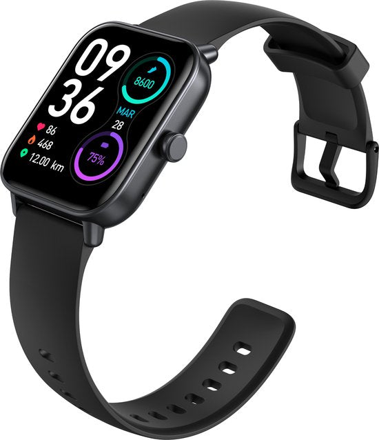 Maoo Boost 2 Smartwatch - Frauen & Männer - Android & iOS - Wasserdicht - Schwarz