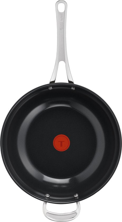 Jamie Oliver by Tefal Classic Cook Keramik-Wokpfanne 30 cm + 1 Pfannenschutz – Induktion – PFAS-frei