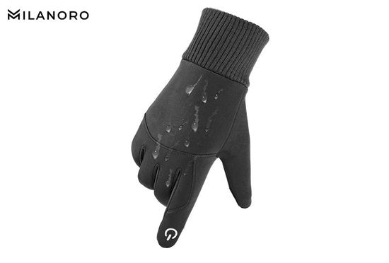 Milanoro – Wasser- und winddichte Handschuhe – Schwarz – L