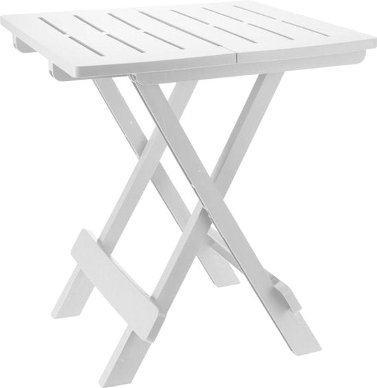 Pro Garden Klapptisch / Camping-Tisch aus Kunststoff 45 x 43 x 50 cm Weiß