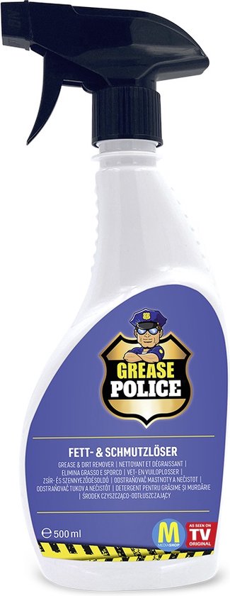 Grease Police inkl. Mikrofasertuch | Leistungsstarker Reiniger gegen Fett und Schmutz | Allzweckreiniger und Entfetter für Küche, Bad und Garten