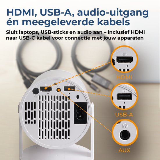 Denver Mini Beamer - Full HD 1920*1080P - 175 ANSI Lumen - Projektor - Heimkino - HDMI - USB-C - PR2500