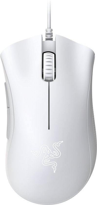 Razer DeathAdder Essential – Kabelgebundene Gaming-Maus – Ergonomisch – Programmierbar – 6.400 DPI – Optisch – Weiß