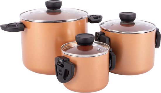 Bo-Camp – Industrial – Kochgeschirrset – Slauson – Compact 3 – 3-teilig – Aluminium – Induktion
