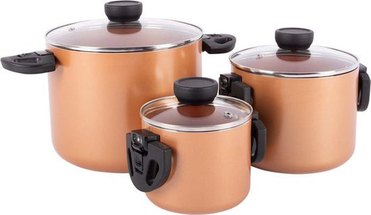 Bo-Camp – Industrial – Kochgeschirrset – Slauson – Compact 3 – 3-teilig – Aluminium – Induktion