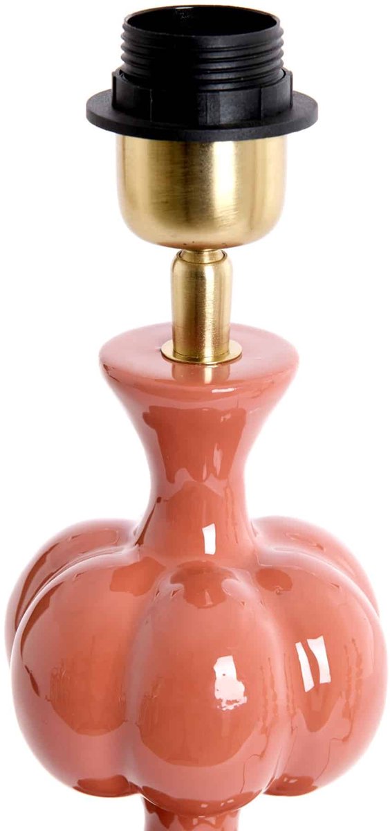 Light & Living Tischleuchte Caldas Ø10x38 cm - Orangefarbener Lampenfuß für Wohnzimmer & Schlafzimmer