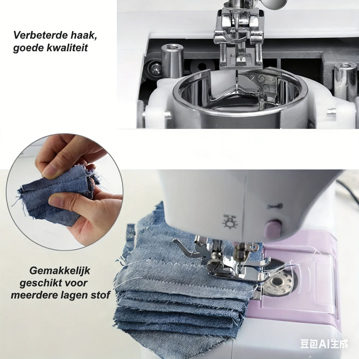 IAGREEA Mini-Nähmaschine für zu Hause für Anfänger – kleine Nähmaschinen mit Rückwärtsnähfunktion