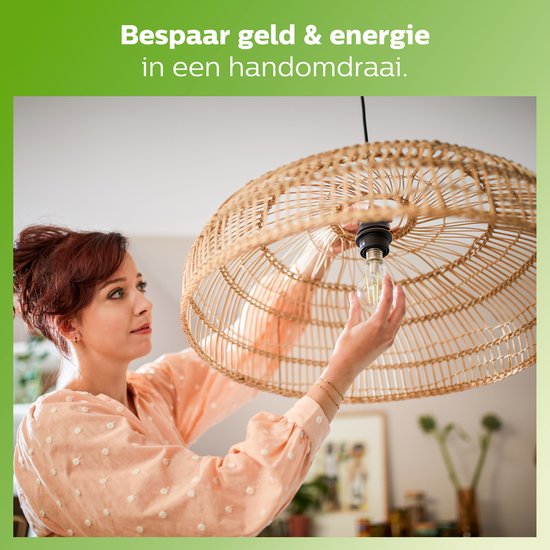 Energieeffiziente Philips LED-Glühbirne Mat - 40 W - E27 - warmweißes Licht - 6 Stück - Sparen Sie Energiekosten