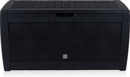 Living Style Aufbewahrungsbox - Gartenkissenbox mit Rädern - 310 Liter - Schwarz