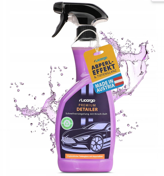LICARGO Car Quick Detailer Lackreiniger und Lackschutz – 500 ml Inhalt für Hochglanz und extremen Perleffekt – Für alle Lackarten, Felgen und Kunststoffteile – Flüssigkeit in Kunststoffflasche – 500 ml