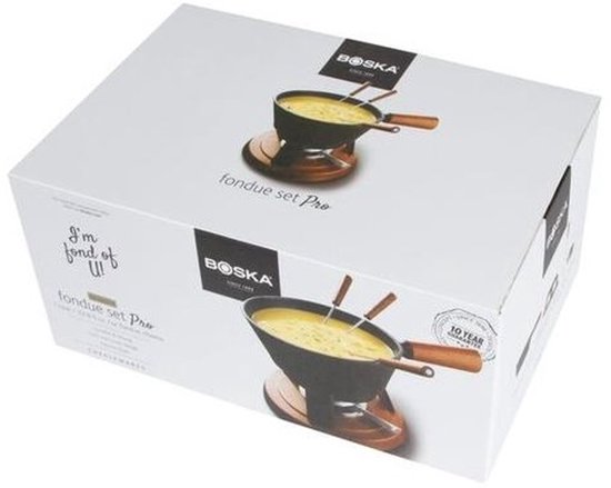 Boska Fondue Set Pro - Käsefondue - 1,2 L - Für jedes Kochfeld - Inkl. vier Fonduegabeln