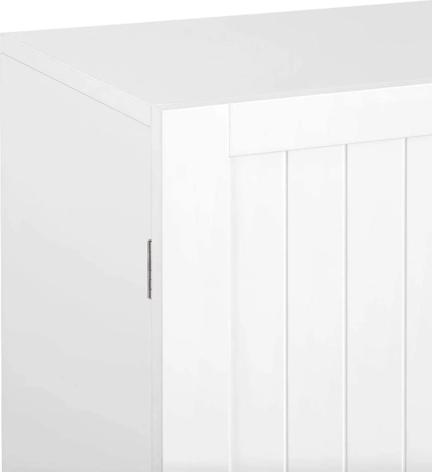 Yaheetech Hängeschrank mit 2 Türen - Mit höhenverstellbaren Einlegeböden und Metallbeschlägen und glatter Oberfläche - Für Bad, Küche und Schlafzimmer - Weiß E1 MDF - 59,5 x 31 x 59,5 cm
