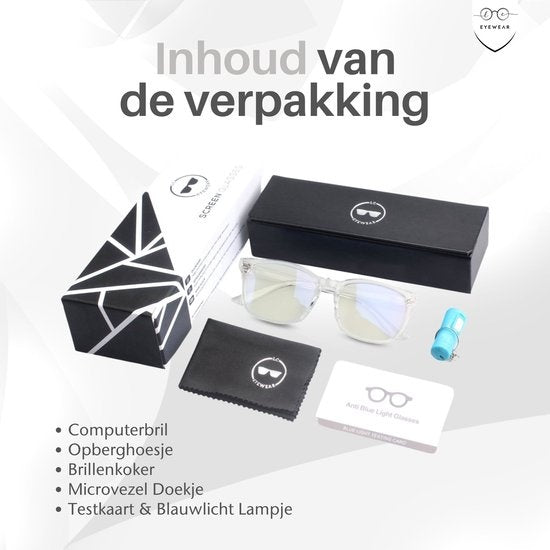 LC Eyewear Computerbrille - Blaulichtfilter - Blaulichtbrille - Displaybrille - Design - Unisex - Transparent