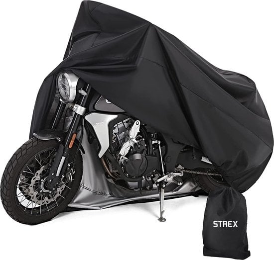 Strex Rollerabdeckung / Motorradabdeckung Universal für alle Roller / Motoren - Wasserdicht 300D Oxford - Geeignet für Windschutzscheibe - Rollerabdeckung - Motorradabdeckung - Inkl.