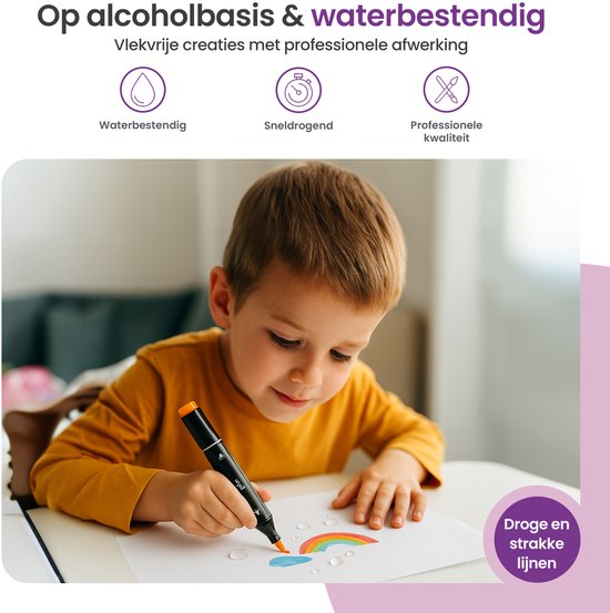 Gofun Twinmarkers 262 Stück - Erwachsene & Kinder - Marker - Alkoholmarker - Double Point - Marker