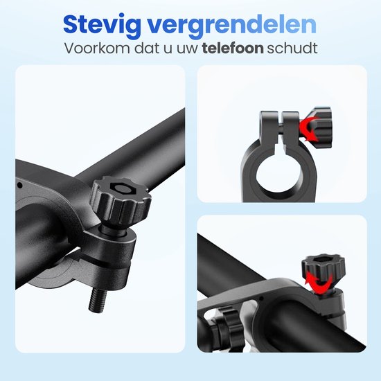 Garpex® Handyhalterung Fahrrad & Motorrad - 360° drehbar - stoßfest - universelle Smartphone-Halterung - Anti-Vibration - wasserfest