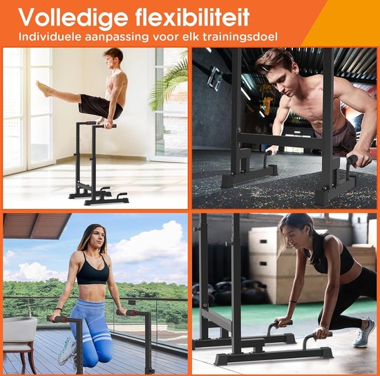 DH FitLife Dip Bars | Dip Stand Station | Power Station Fitnessgeräte für Zuhause | Parallettes Calisthenics Trainingsgeräte | Individuell einstellbare Höhe für Krafttraining