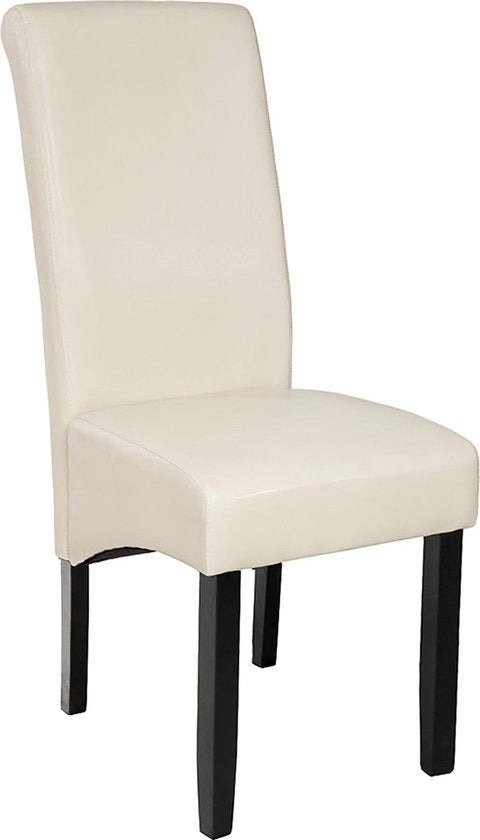 tectake - 2x Esszimmerstuhl Esszimmerstühle Set - ergonomisch - creme - 401295